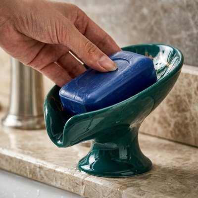Porte-savon accueillant tous types de savons solides 
