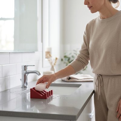 Porte savon base antidérapante maintenant le dispositif sur toutes surfaces