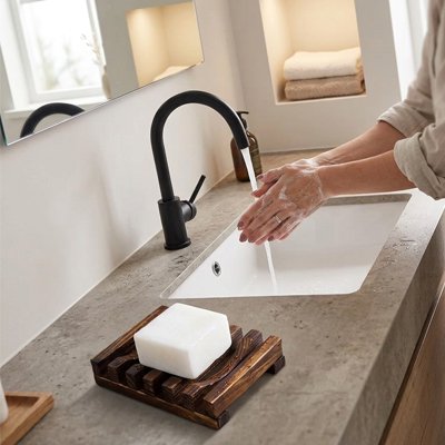 Porte-savon compatible avec différents formats de savon
