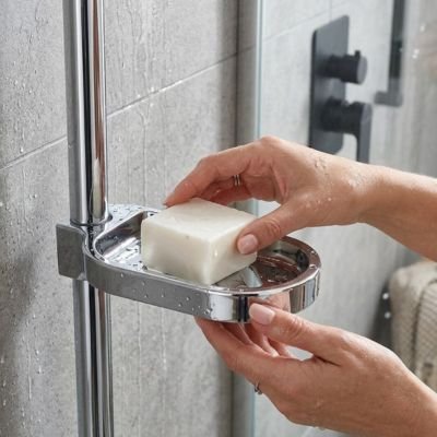 Porte savon douche finition chromée s'intégrant à tous les styles