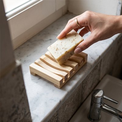 Porte-savon en matériau écologique et durable résistant à l'humidité 