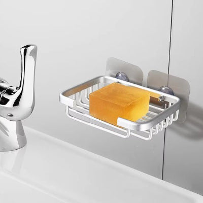 Porte savon mural a double ventouse garantissant une adhérence stable
