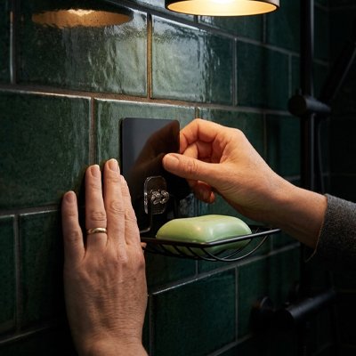 Porte-savon mural Installation sans perçage grâce au système autocollant