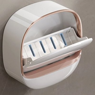 Porte savon pour douche avec couvercle basculant protège le savon