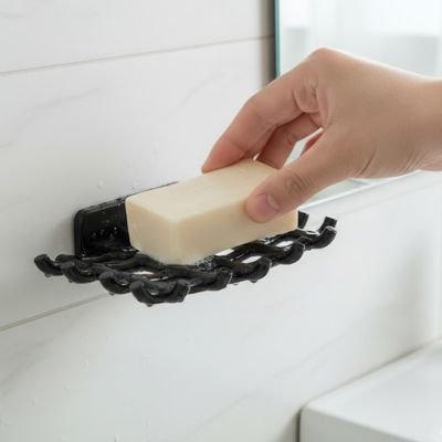 Porte savon qui convient aux petites salles de bain 