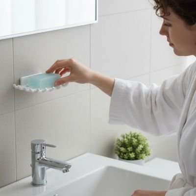 Porte savon qui s'adapte à différentes tailles de savons 