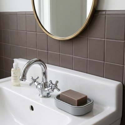 Porte savon surface lisse permettant un nettoyage rapide et hygiénique