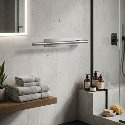Porte serviette salle de bain en metal resistant garantissant durabilite