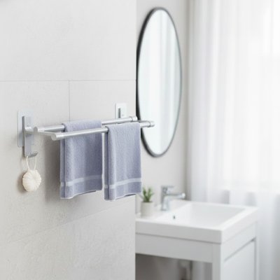 Porte serviette salle de bain finitions disponibles noir ou gris