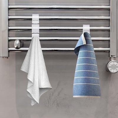 porte serviette se clipse directement sur les barreaux du radiateur 
