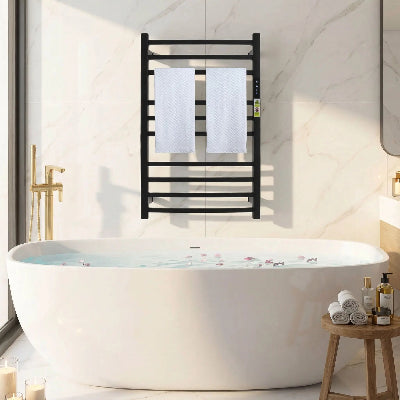 porte serviettes électrique prêt du bain