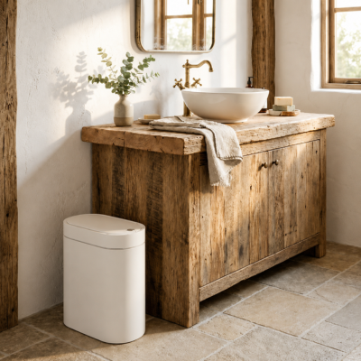 poubelle-automatique-dans-un-beau-décor-rustique-ensoleillé