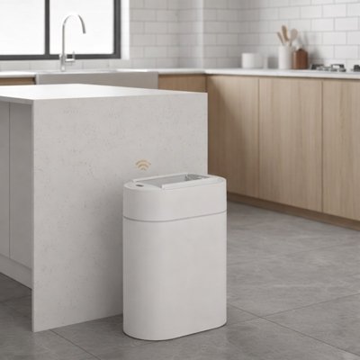 Poubelle automatique qui s'integre discrètement dans tous les espaces