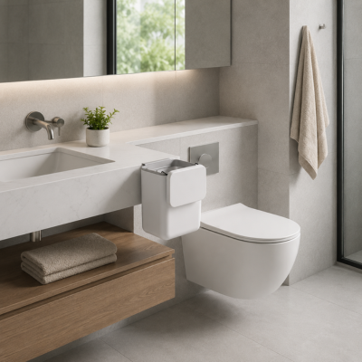 poubelle-murale-blanche-accrocher-au-comptoir-de-salle-de-bain