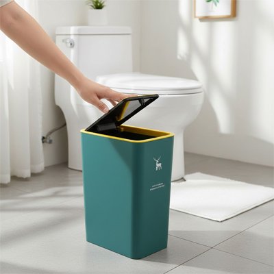 Poubelle salle de bain avec système a pression