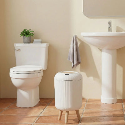 poubelle-salle-de-bain-cylindrique-blanche