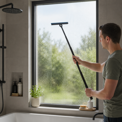 Raclette de nettoyage pour vitres, miroirs et parois de douche 
