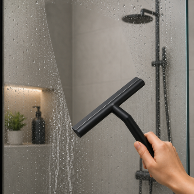Raclette douche avec une lame souple en silicone matériau flexible