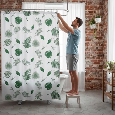 Rideau de douche anti moisissure avec œillets renforcés 