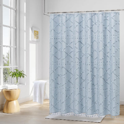 rideau de douche bleu ocean