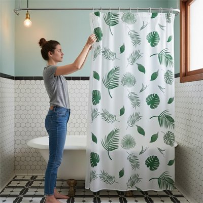 Rideau de douche  compatibles avec tous types de tringles