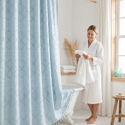 Rideau de douche opaque pour une intimité et isolation thermique