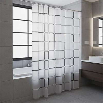 Rideau de douche  permettant le passage de la lumière