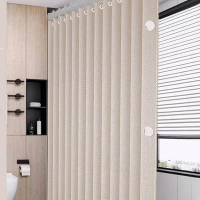 rideau de douche pliant blanc aimanté