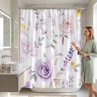 Rideau de douche traité anti-eau assurant une protection efficace 