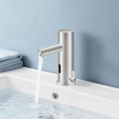  robinet de lavabo sans contact argent