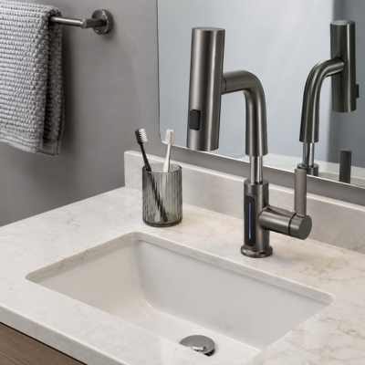 robinet pour lavabo avec rotation a 360 degré