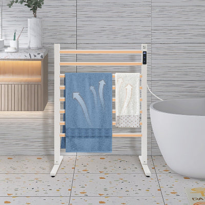 sèche serviette sur pied pouvant contenir plusieurs serviettes