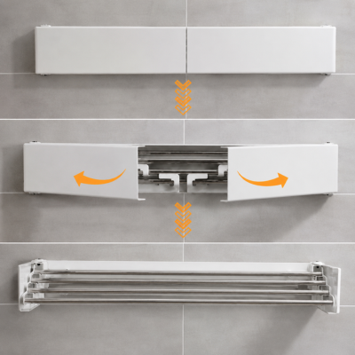Séchoir à linge rabattable offrant un gain de place optimal