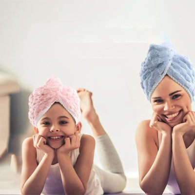 serviette cheveux aussi bien pour maman et fille 