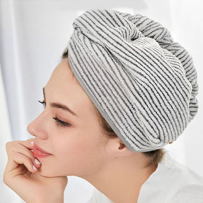 Serviette cheveux charbon de bambou adaptées pour toute longueurs capillaire
