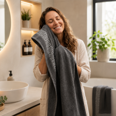 Serviette de bain idéale pour sortie de bain ou spa
