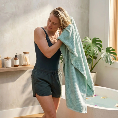 Serviette de bain ou pour se sécher les cheveux