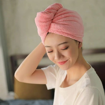 Serviette microfibre cheveux lavable en machine et sèche rapidement