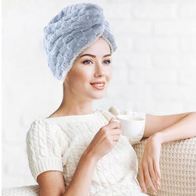 Serviette microfibre pour cheveux préformée qui s'ajuste parfaitement 