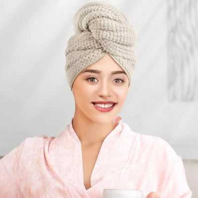 Serviette pour cheveux microfibre alternative saine au sèche-cheveux