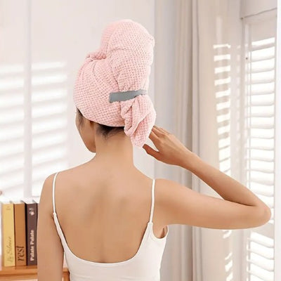 Serviette pour cheveux microfibre confortable sans pression sur la nuque 