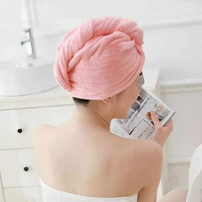 Serviette pour cheveux microfibre séchage rapide des cheveux mouillés 