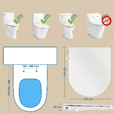 siège de toilette avec bidet blanc plastique rigide