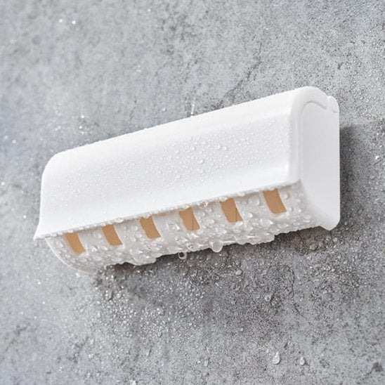Support brosse à dents a  finition blanche épurée 