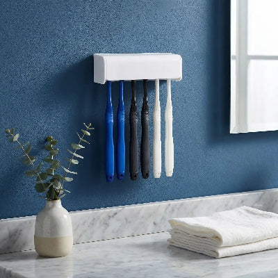 support brosse a dents a fixation mural adhesive