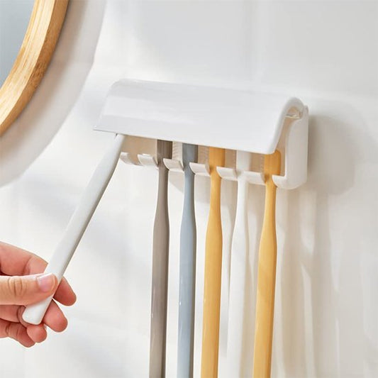 Support brosse à dents accueillant simultanément 5 à 6 brosses