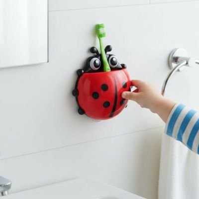 support brosse à dents​ Design ludique en forme de coccinelle