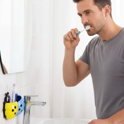 support brosse à dents​ matériau plastique résistant à l'humidité