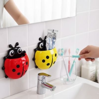 support brosse à dents​ offert en rouge et jaune