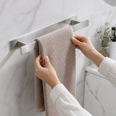Support mural pour serviette de toilette résistante à l’humidité